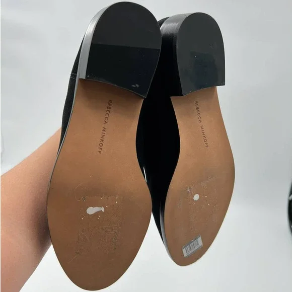 REBECCA MINKOFF Chasidy Black Suede Booties size 8M - Picture 8 of 9